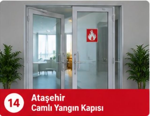 Ataşehir Camlı Yangın Kapısı